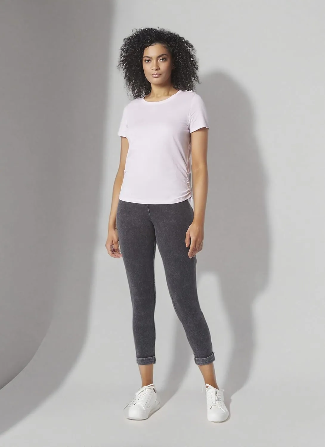Andrew Marc Women's Faux Denim Cropped Legging, Regular and Plus Sizes