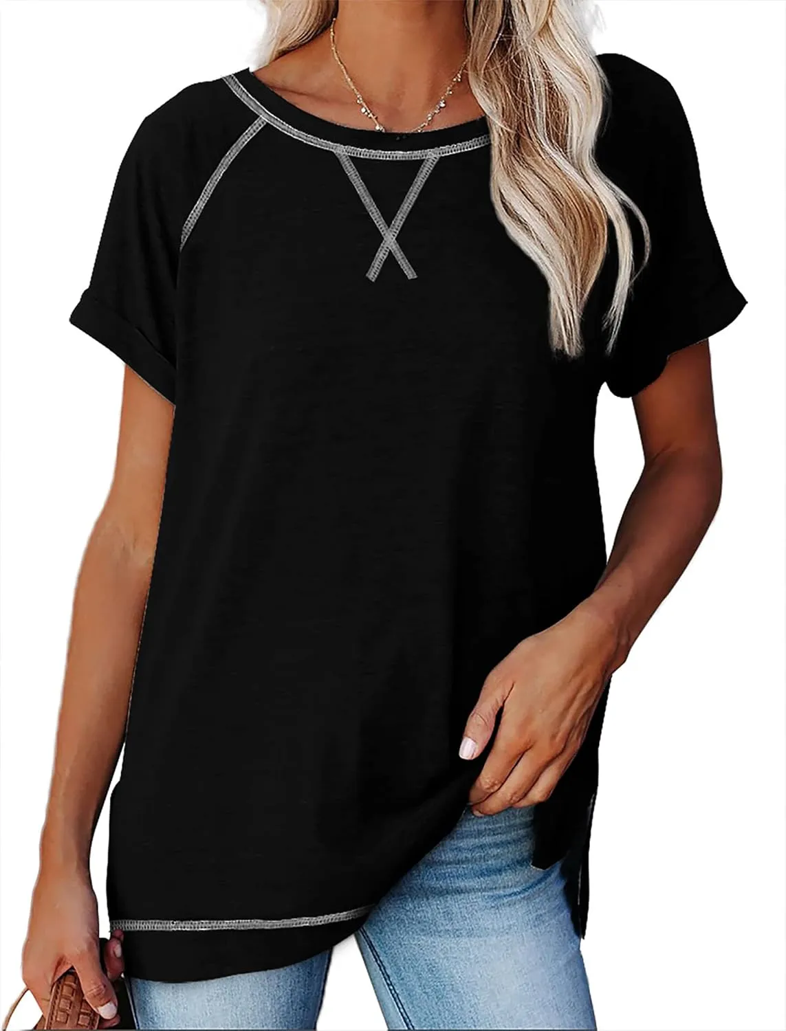 Aokosor Summer Tops for Women Casual 2025 Loose Fitting Outfits Workout