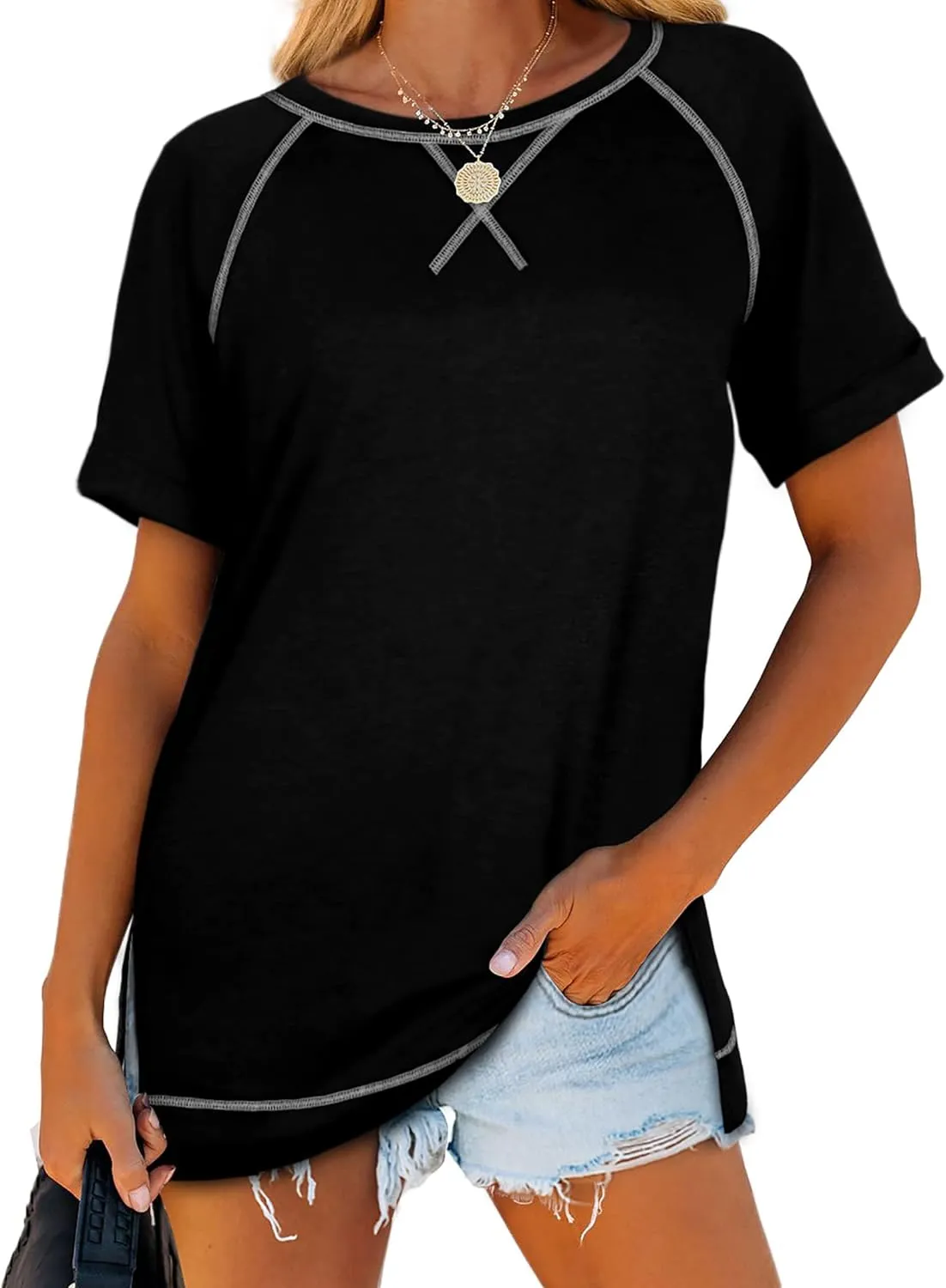 Aokosor Summer Tops for Women Casual 2025 Loose Fitting Outfits Workout