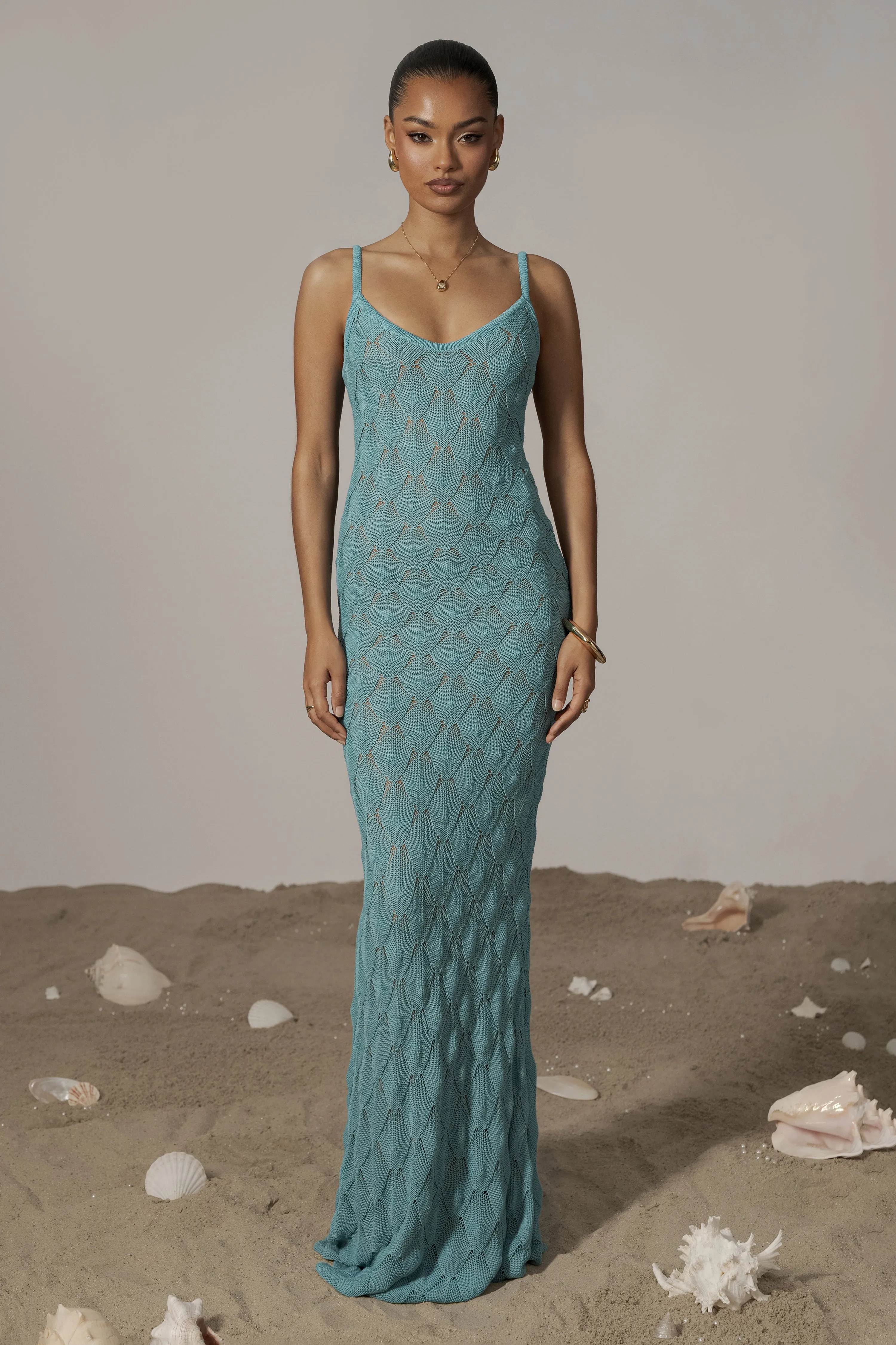 Aqua Gabriela Knit Maxi Dress
