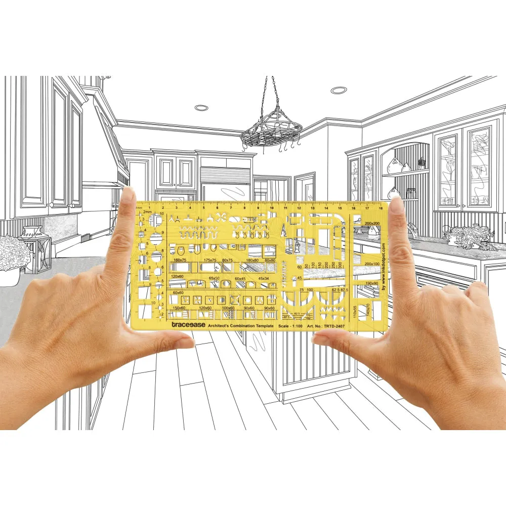 Architects Combination Templates Interior Design Furniture and House Plan Drafting Tools