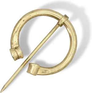 Armory Replicas - Hand Forged Pennanular Renaissance Brooch - Iron Brass Medieval Functional Handmade Elegant Cloak Pin Cosplay Costume Dress Up Viking Theatre Accessory