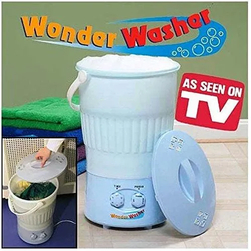 As Seen On TV Wonder Washer - a Portable Mini Clothes Washing Machine That goes Anywhere - Ideal for Cleaning Clothes On The Go - 10 Liter Capacity