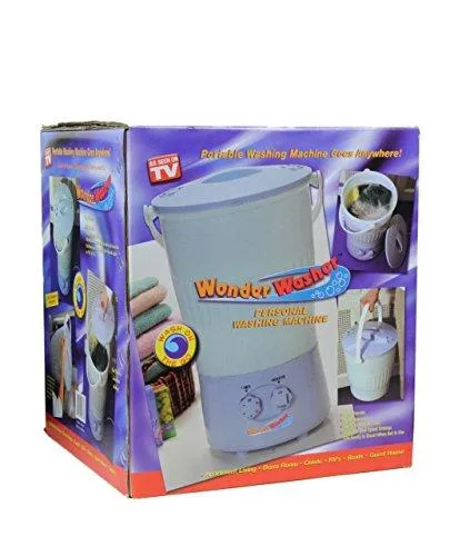 As Seen On TV Wonder Washer - a Portable Mini Clothes Washing Machine That goes Anywhere - Ideal for Cleaning Clothes On The Go - 10 Liter Capacity