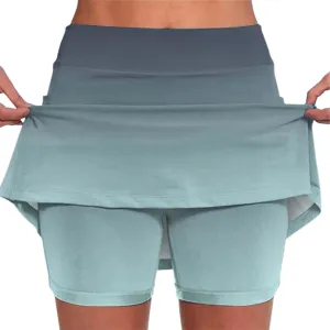 Athletic Skorts for Woman Elastic High Waisted Tennis Golf Skirts with Built-in Shorts Yoga Skirts with Pockets