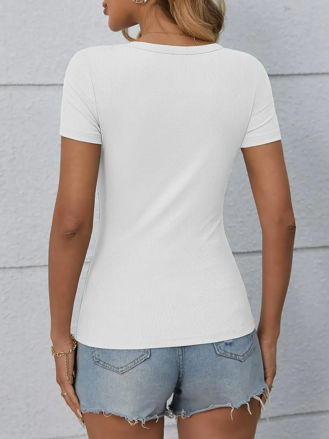 ATHMILE Womens Long Sleeve Crewneck Ribbed Tops Fitted Stretch Casual Basic T Shirts 2025