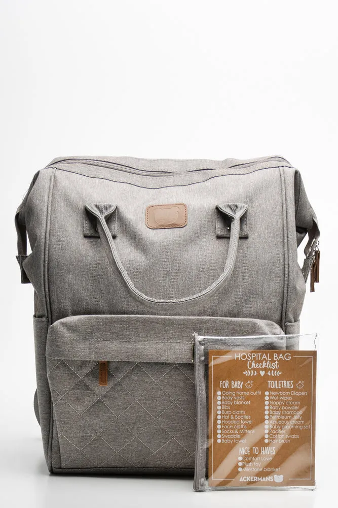 Backpack Nappy Bag Grey