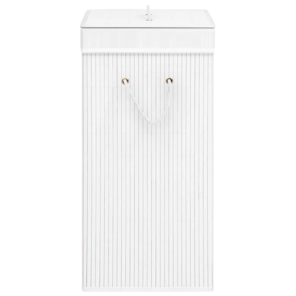 Bamboo Laundry Basket White 72 L
