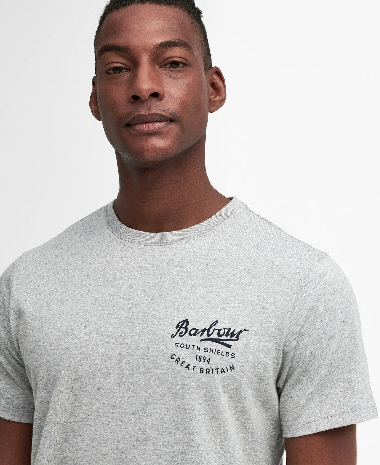 Barbour Script Graphic T-Shirt - Grey Marl