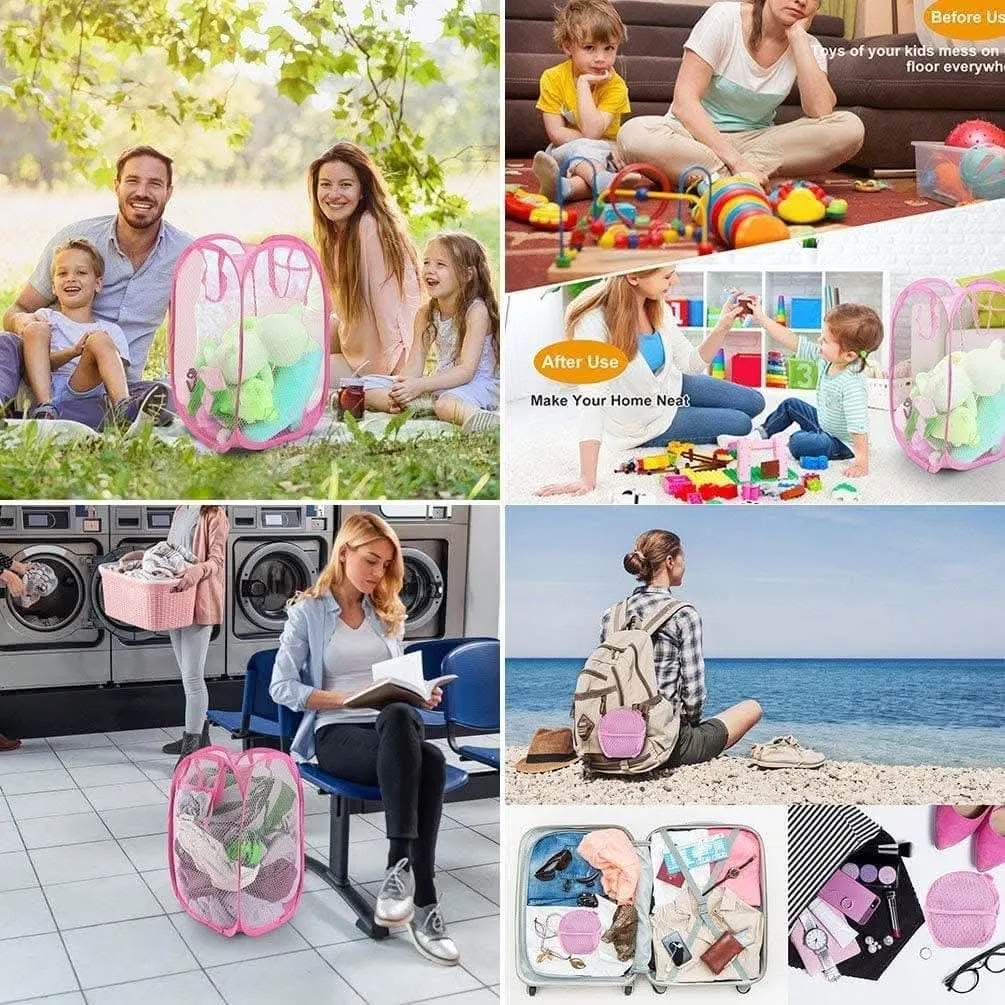 BB BACKBENCHERS Laundry Bag Foldable & Collapsible Basket ( multicolor )
