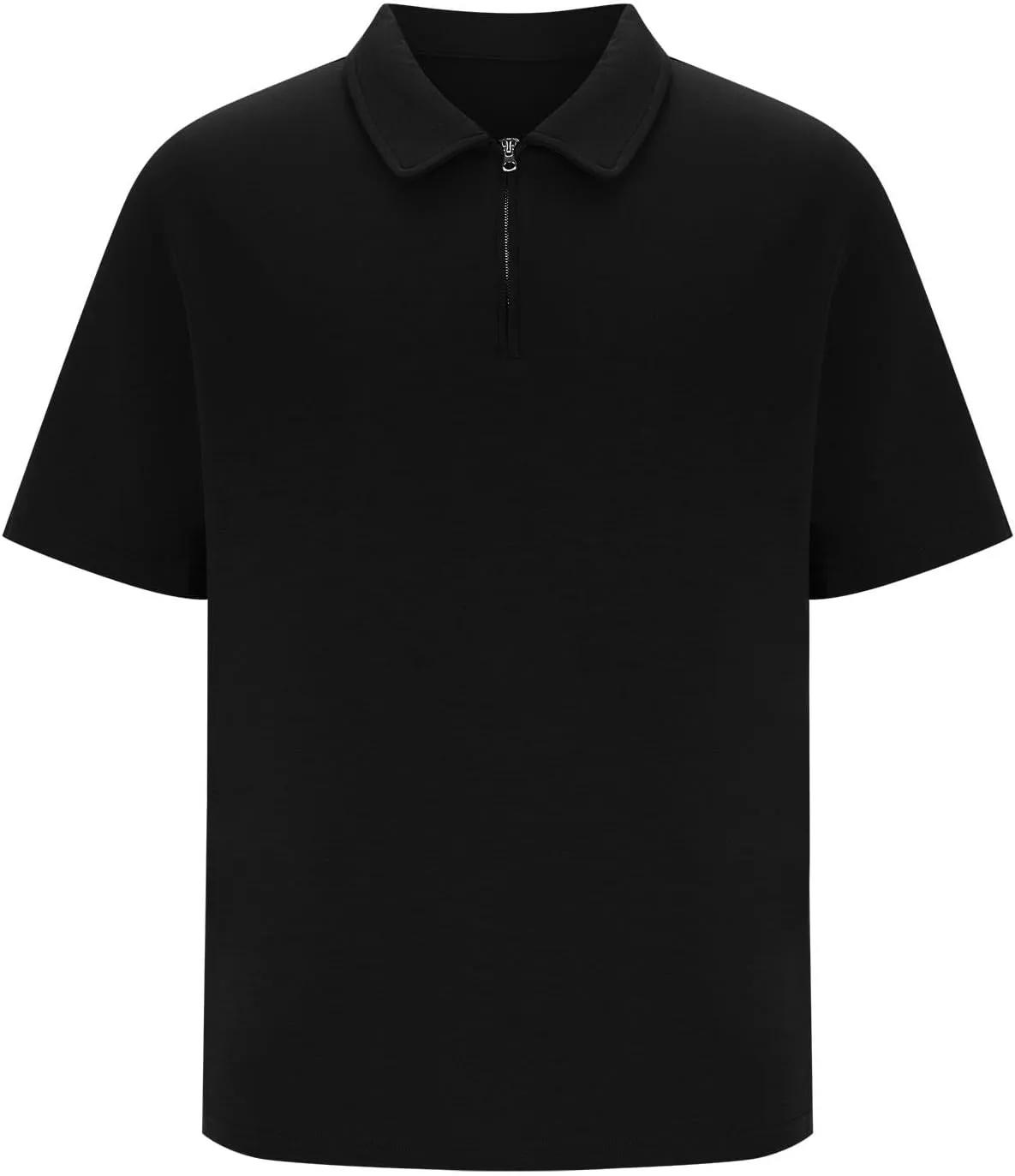 Big and Tall Polo Shirts for Men Cotton Short Sleeve Quarter Zipper Collar Shirts Casual Fashion Oversized Tops