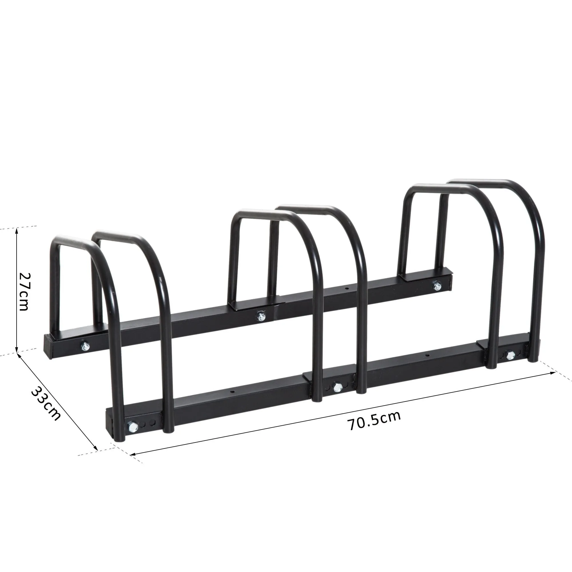 Bike Parking Rack, 70.5L cm, Steel-Black