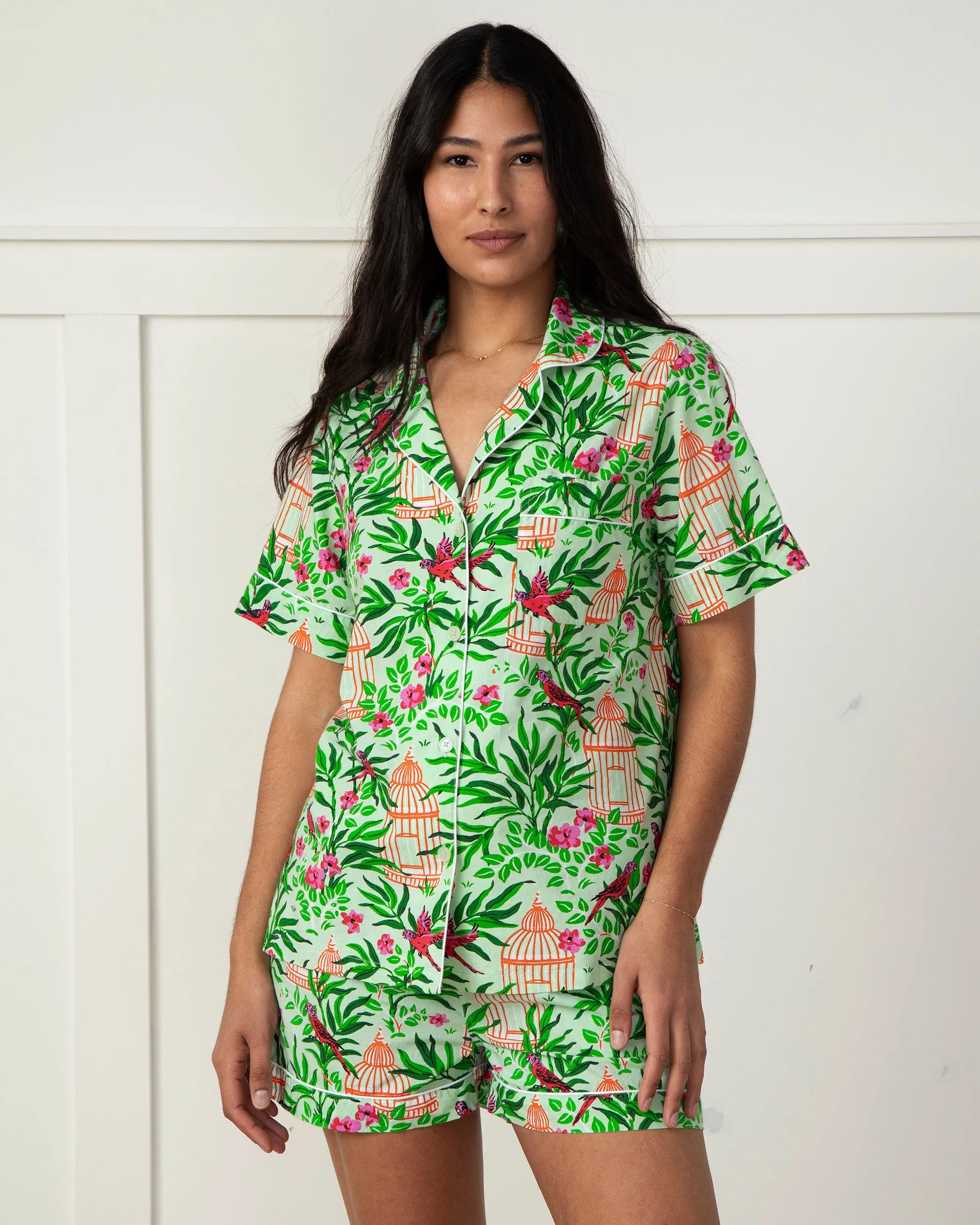 Birds of a Feather - Short PJ Set - Kiwi Slice