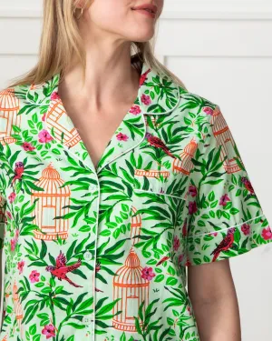 Birds of a Feather - Short Sleeve Top & Cropped Pants Set - Kiwi Slice