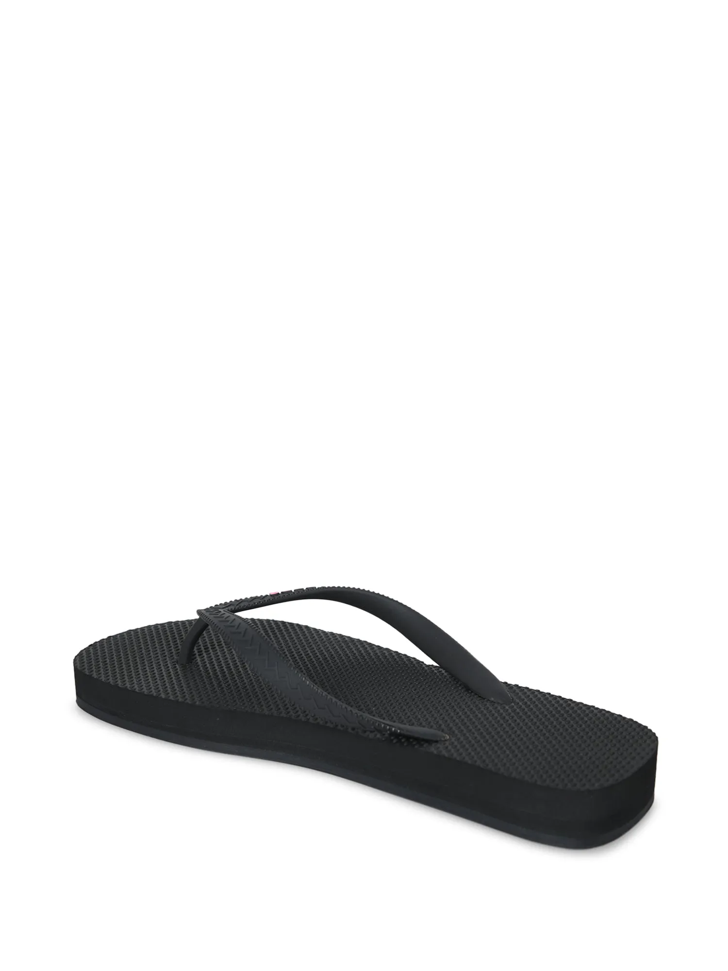 Black and Pink Rubber Flip-Flops
