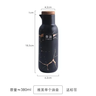 BLACK CERAMIC SPICE JARS