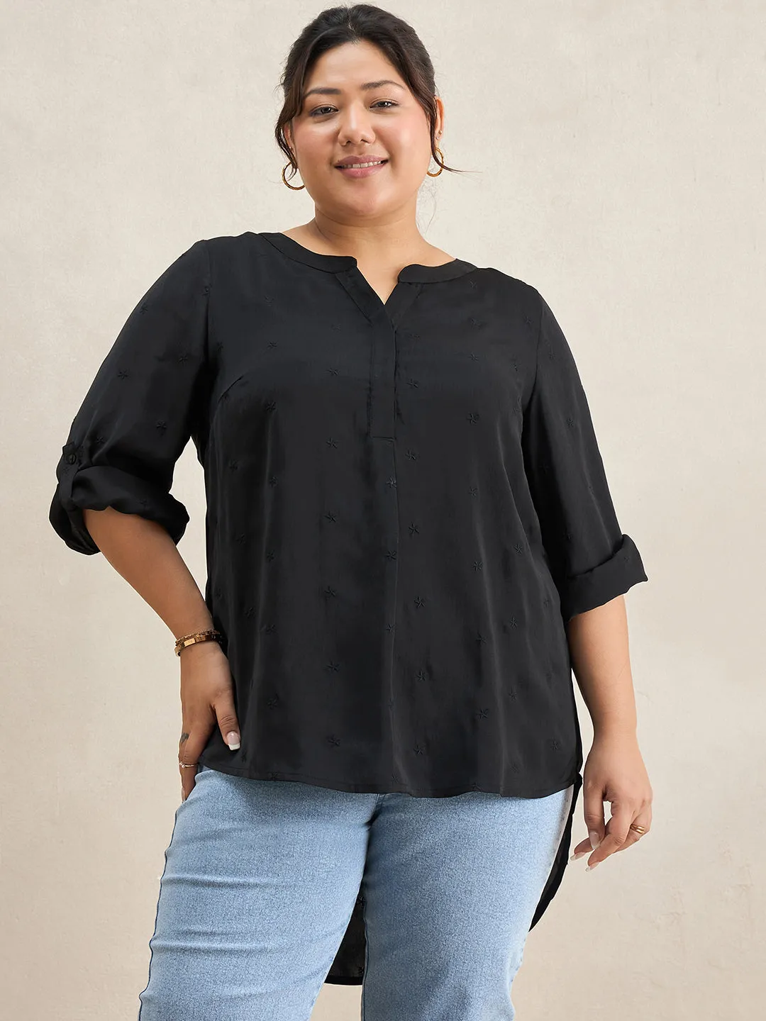 Black High Low Tunic