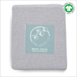 Blanket - Organic Waffle Koala Grey (210 x 210cm)