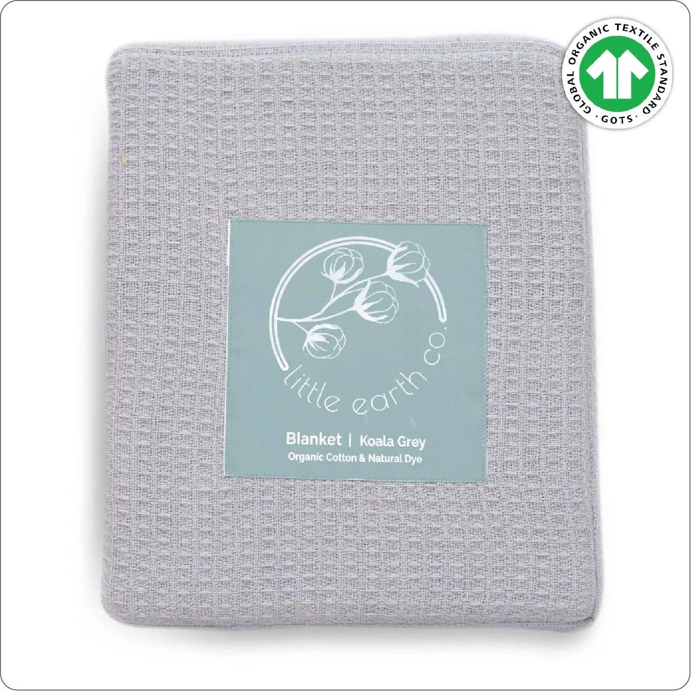 Blanket - Organic Waffle Koala Grey (210 x 210cm)