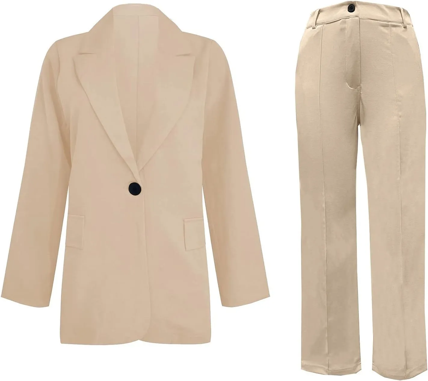 Blazer Sets Women 2 Piece Outfits Business Casual Outfits 2025 Dressy Casual Pant Suits Plus Size Wide Pants Suit Set
