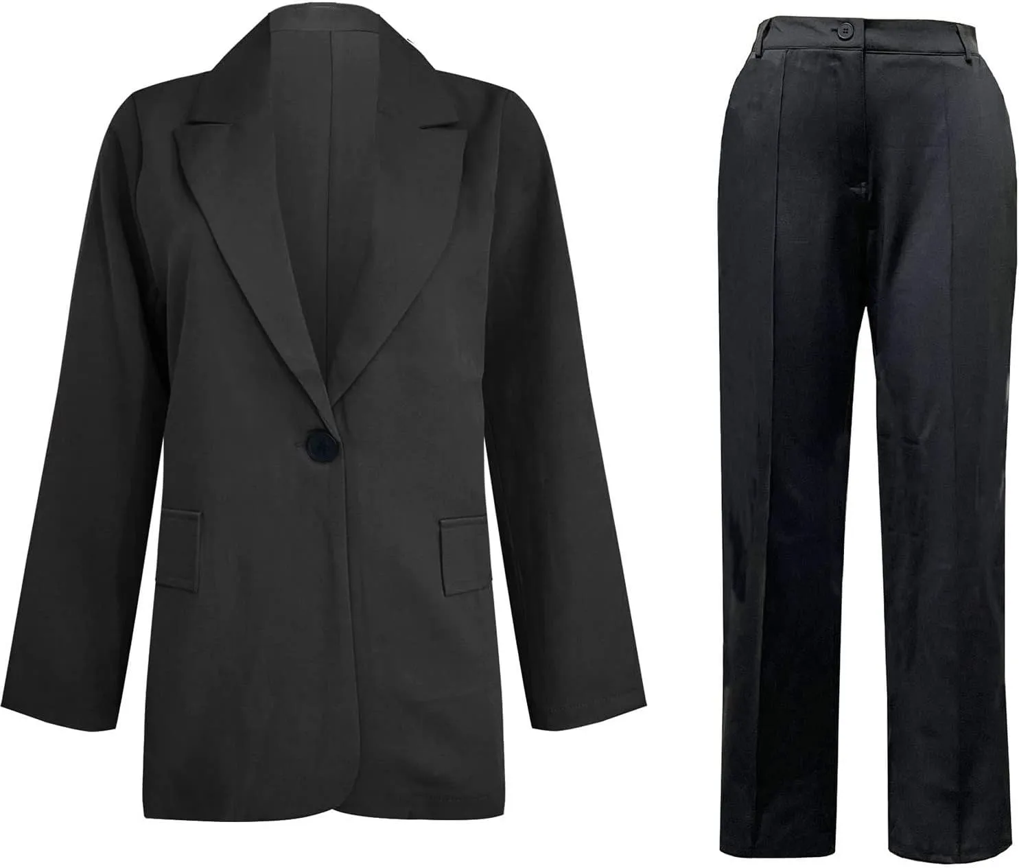 Blazer Sets Women 2 Piece Outfits Business Casual Outfits 2025 Dressy Casual Pant Suits Plus Size Wide Pants Suit Set