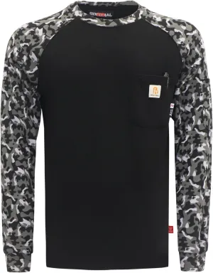 BOCOMAL FR Shirts Crewneck 7oz Midweight Flame Resistant Clothing NFPA2112 CAT2 Men's Fire Retardant Work Shirt
