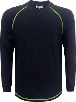 BOCOMAL FR Shirts for Summer 4oz EX Light Weight Flame Resistant Base Layer CAT1 Fire Retardant Crew Shirt
