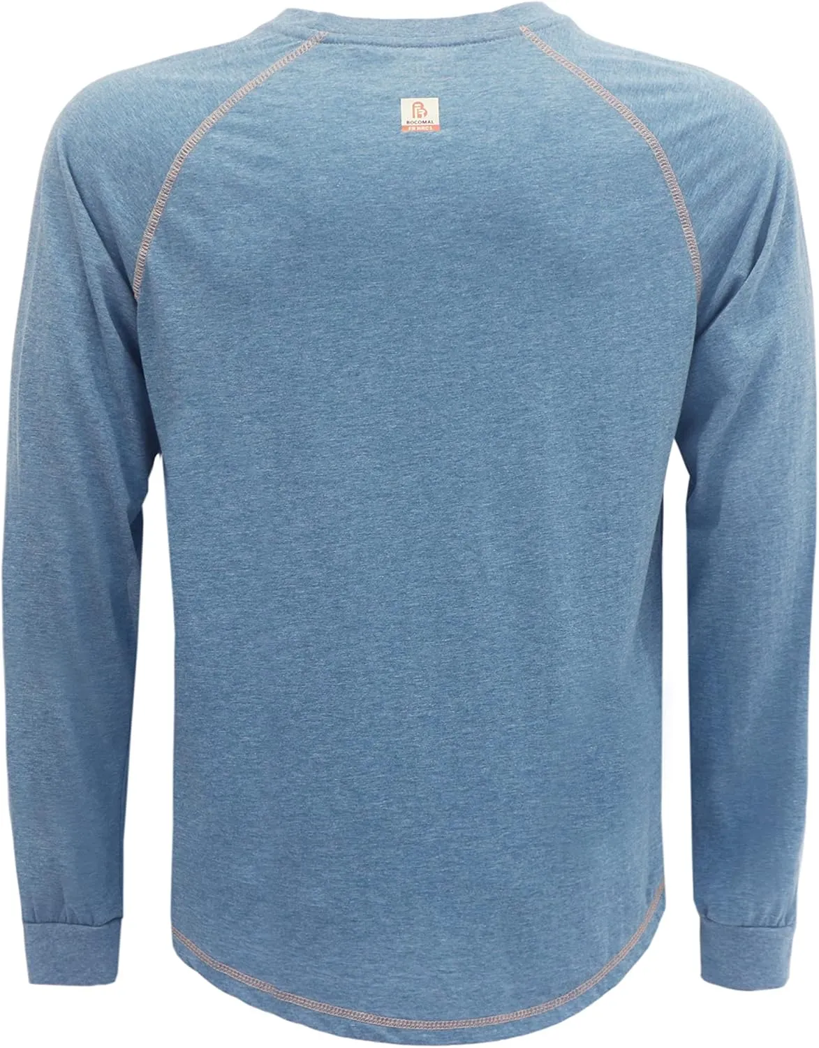 BOCOMAL FR Shirts for Summer 4oz EX Light Weight Flame Resistant Base Layer CAT1 Fire Retardant Crew Shirt