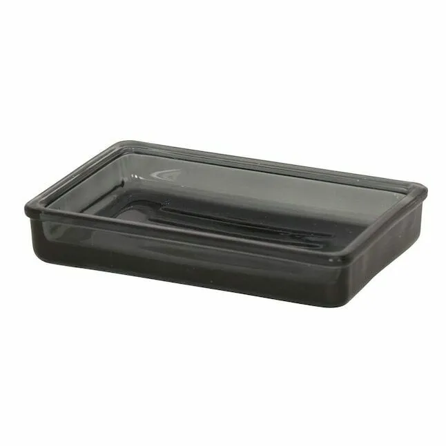BOX OF 4 - Giagni Smoke Glass Smoke Glass Soap Dish, Kitchen, Home, Office 912532