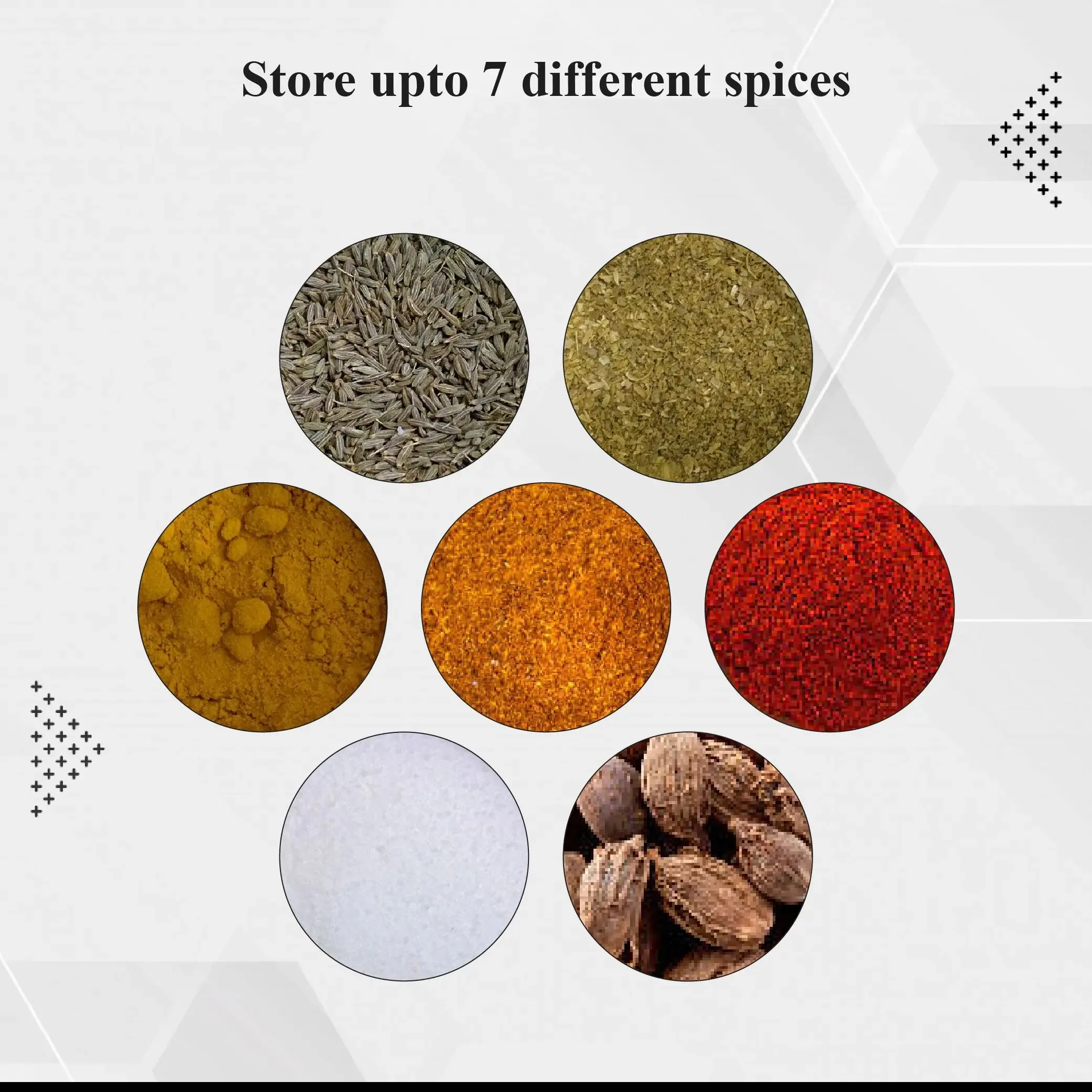 Buckingham Stainless Steel Masala Dabba Spice Box Set  22.5 cm with 7 Inner Cups 1 Spoon and Acrylic Stainless Steel Lid Traditional Indian Spice Box for Kitchen Storage and Cooking