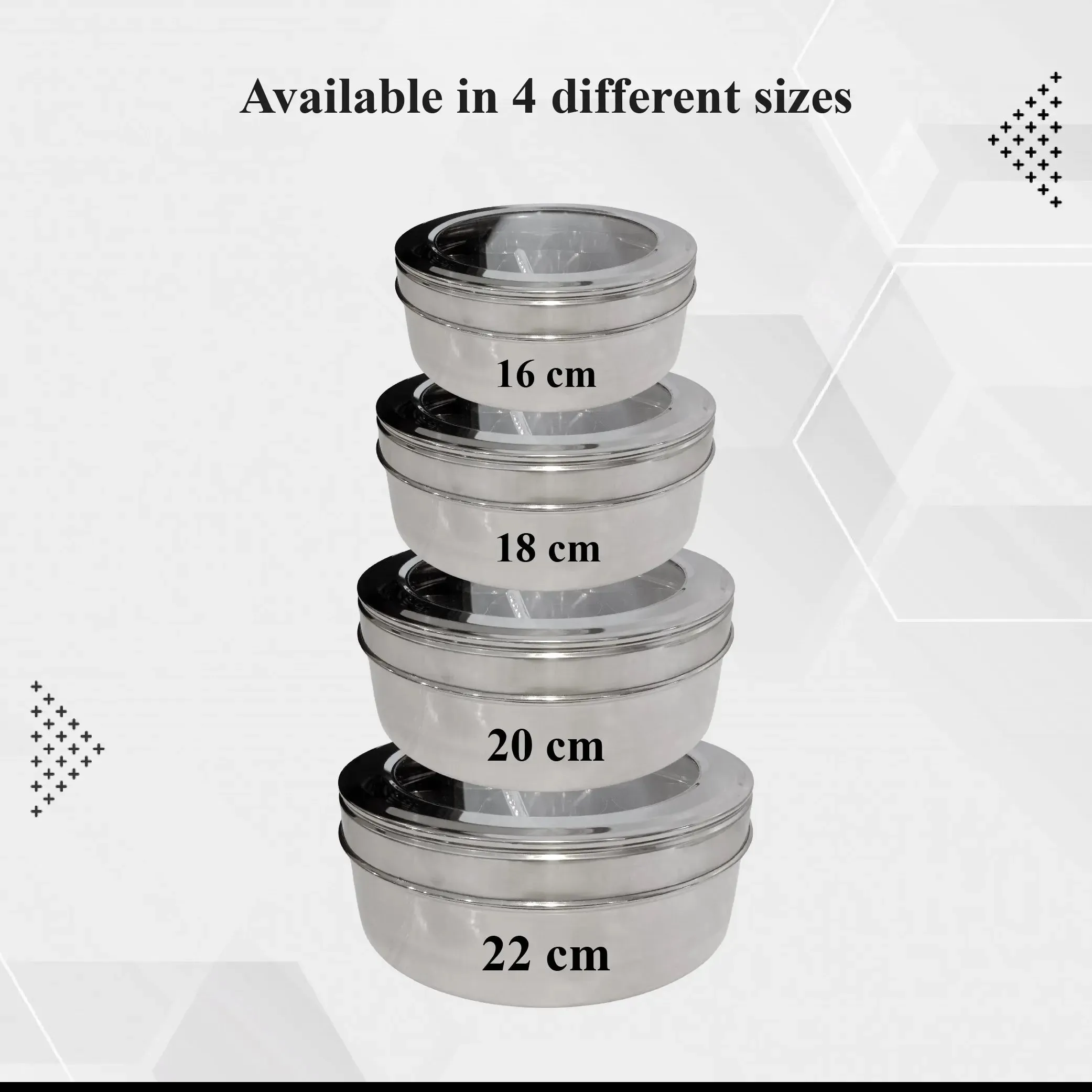 Buckingham Stainless Steel Masala Dabba Spice Box Set  22.5 cm with 7 Inner Cups 1 Spoon and Acrylic Stainless Steel Lid Traditional Indian Spice Box for Kitchen Storage and Cooking