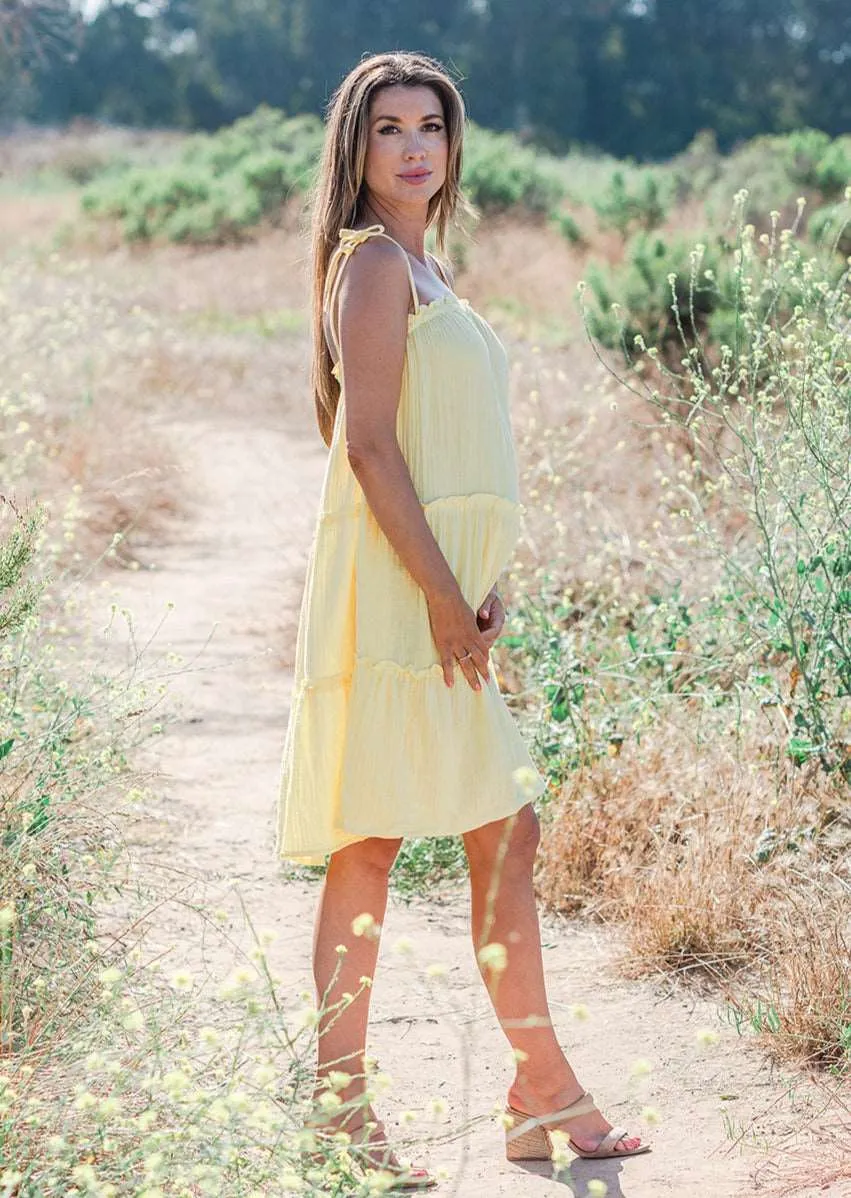 Buttercup Yellow Muslin Sundress