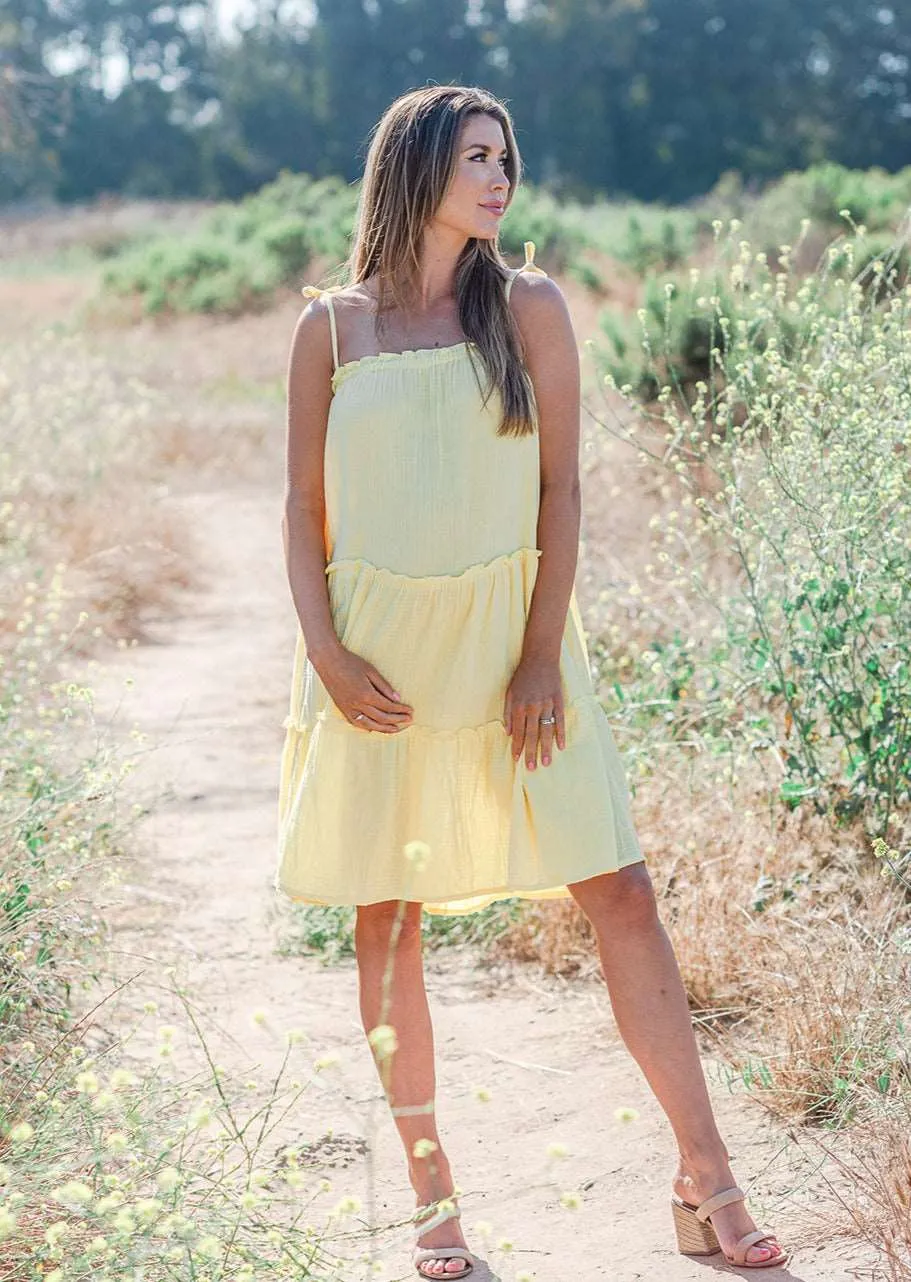 Buttercup Yellow Muslin Sundress