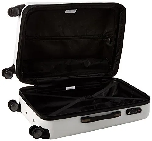 Calvin Klein Cortlandt 3.0 24 Inch Upright Suitcase, White, One Size