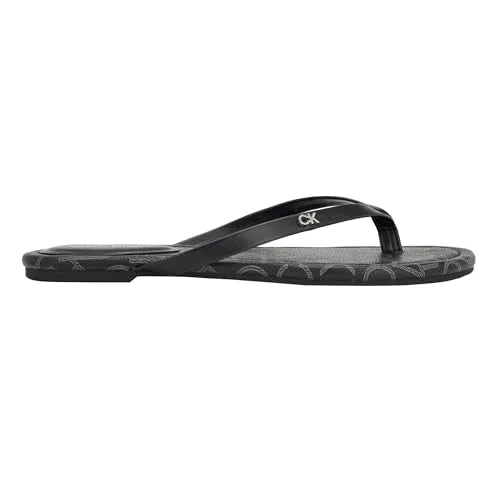 Calvin Klein Women's Cruzy Flip Flop, Dark Brown 200, 10