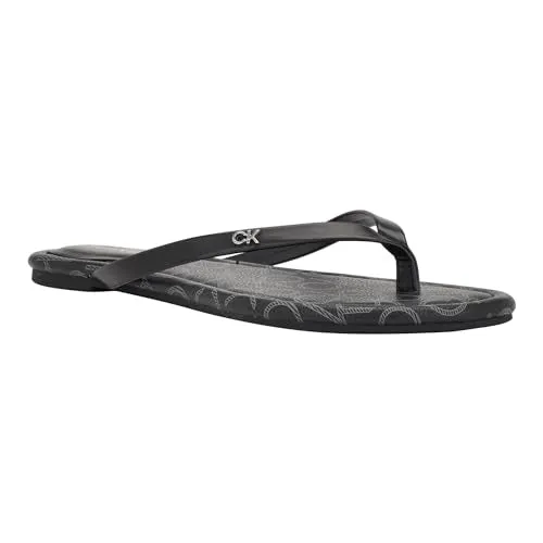 Calvin Klein Women's Cruzy Flip Flop, Dark Brown 200, 10