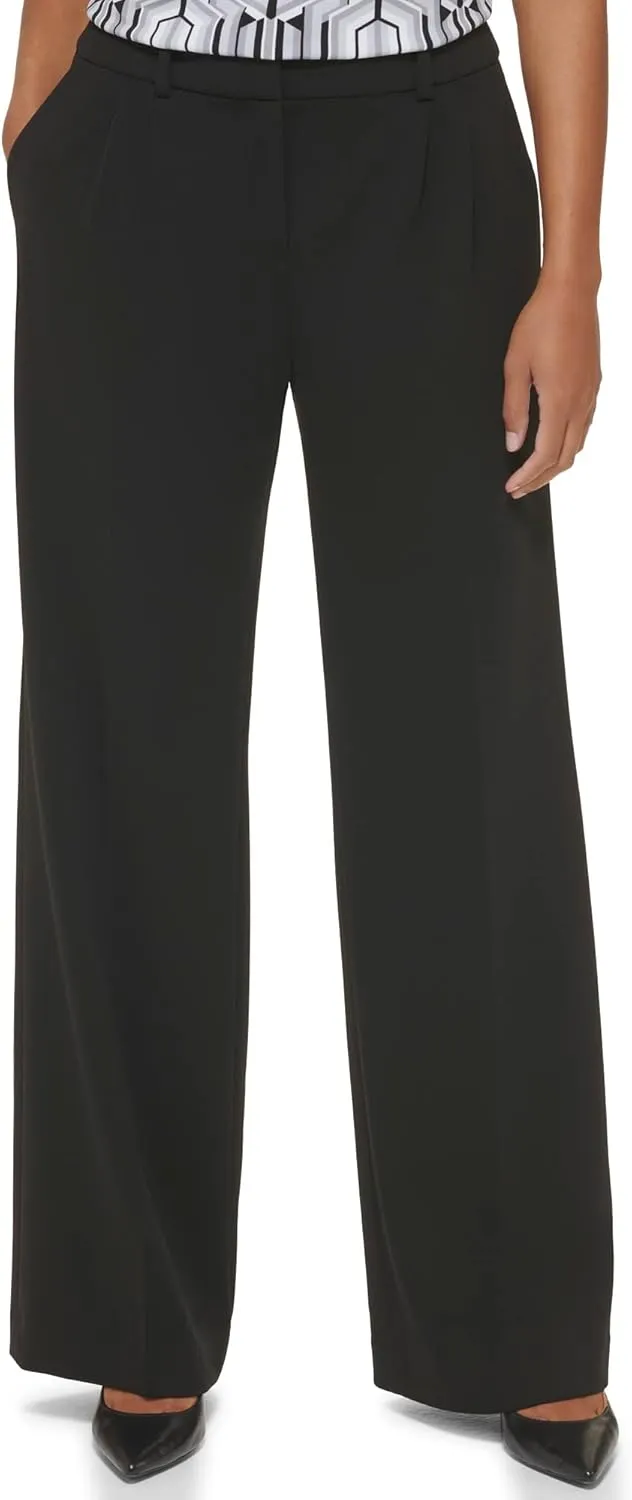 Calvin Klein Women's Zipper Fly Stretch Wear to Work Suits Pant