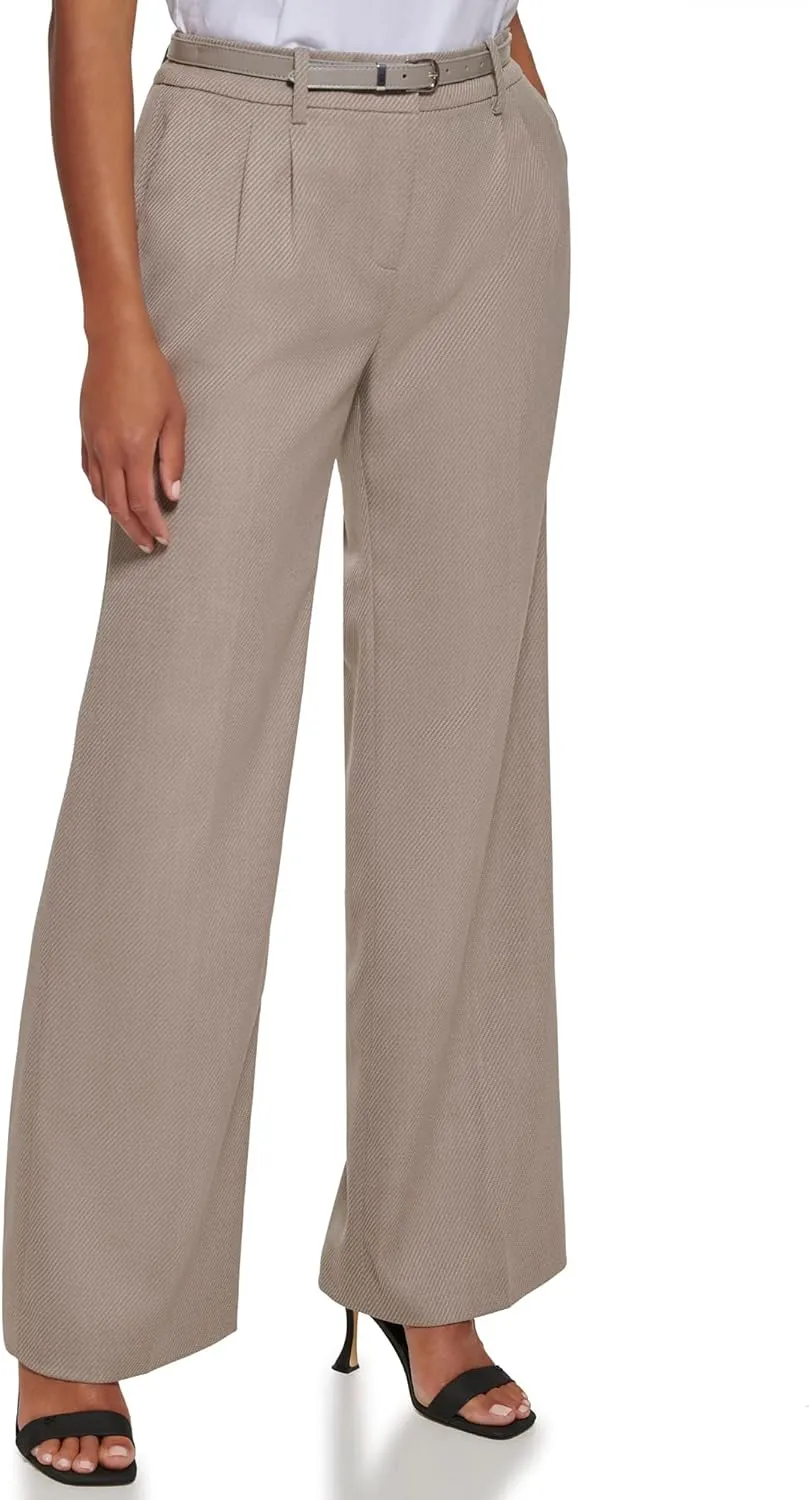 Calvin Klein Women's Zipper Fly Stretch Wear to Work Suits Pant