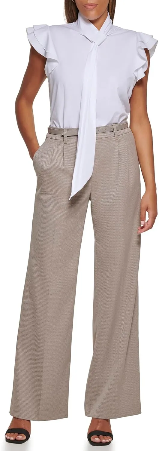 Calvin Klein Women's Zipper Fly Stretch Wear to Work Suits Pant