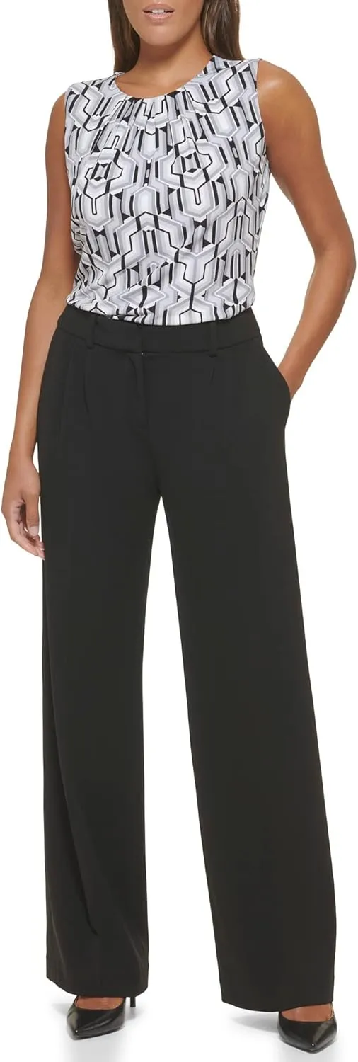 Calvin Klein Women's Zipper Fly Stretch Wear to Work Suits Pant