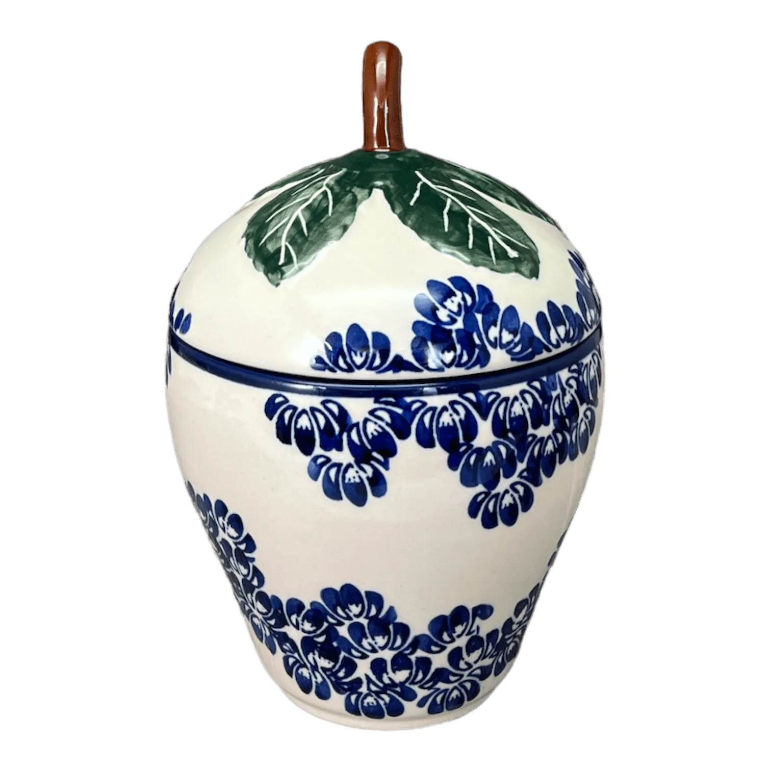 Canister, Strawberry, 8" in "Blue Floral Vines" by Zaklady | Y1873-D1210A