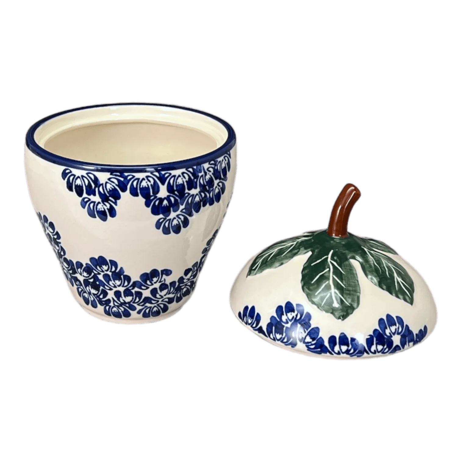 Canister, Strawberry, 8" in "Blue Floral Vines" by Zaklady | Y1873-D1210A