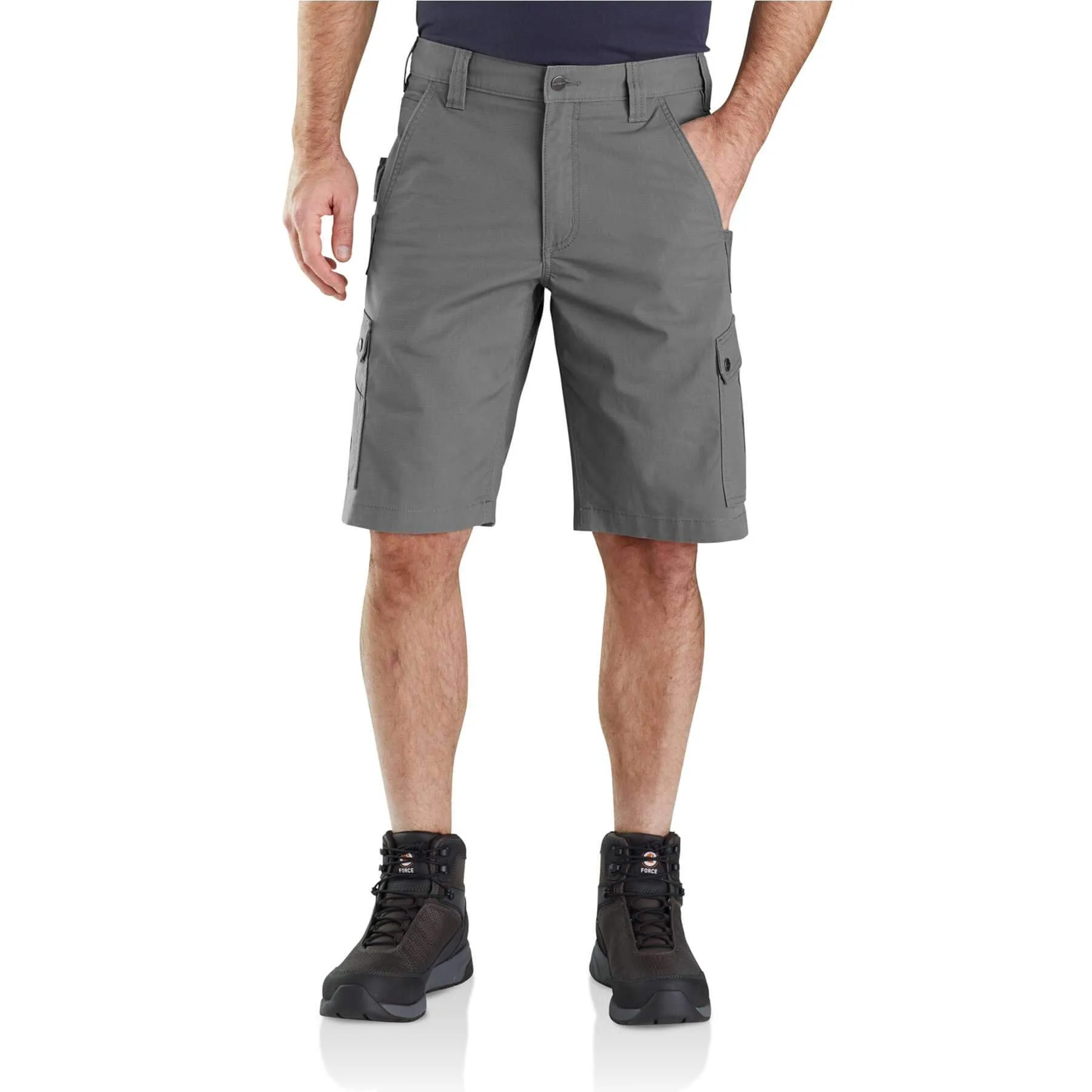 Carhartt Steel Relaxed Fit 12 Inch Stretch Ripstop Cargo Work Shorts 104727