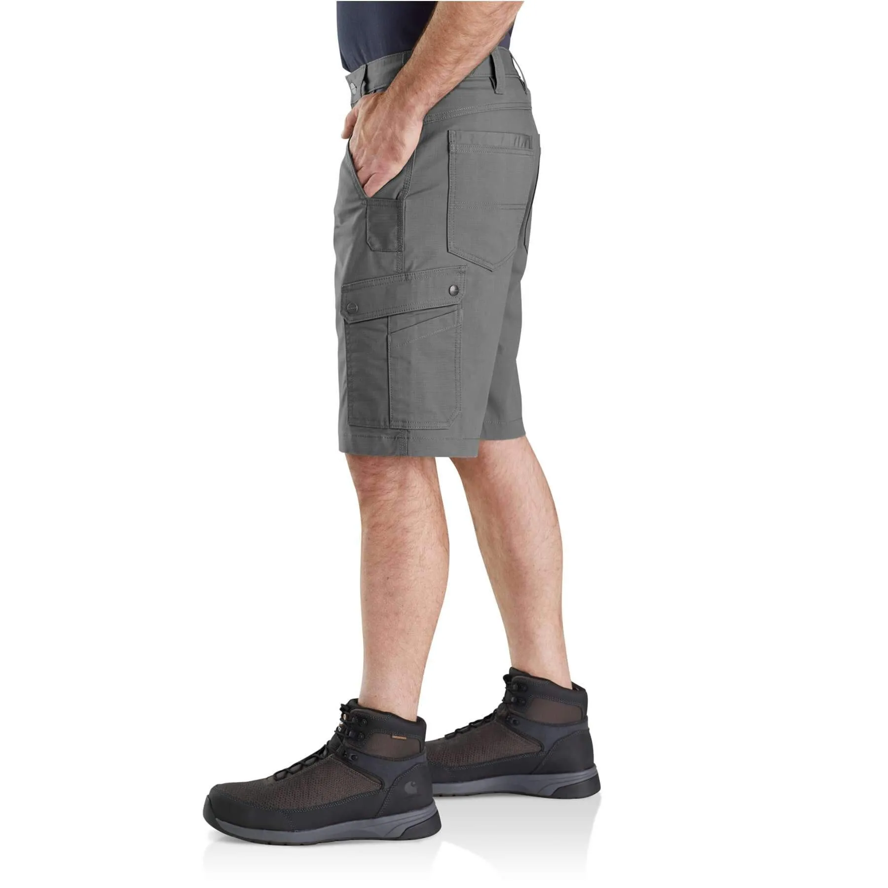Carhartt Steel Relaxed Fit 12 Inch Stretch Ripstop Cargo Work Shorts 104727