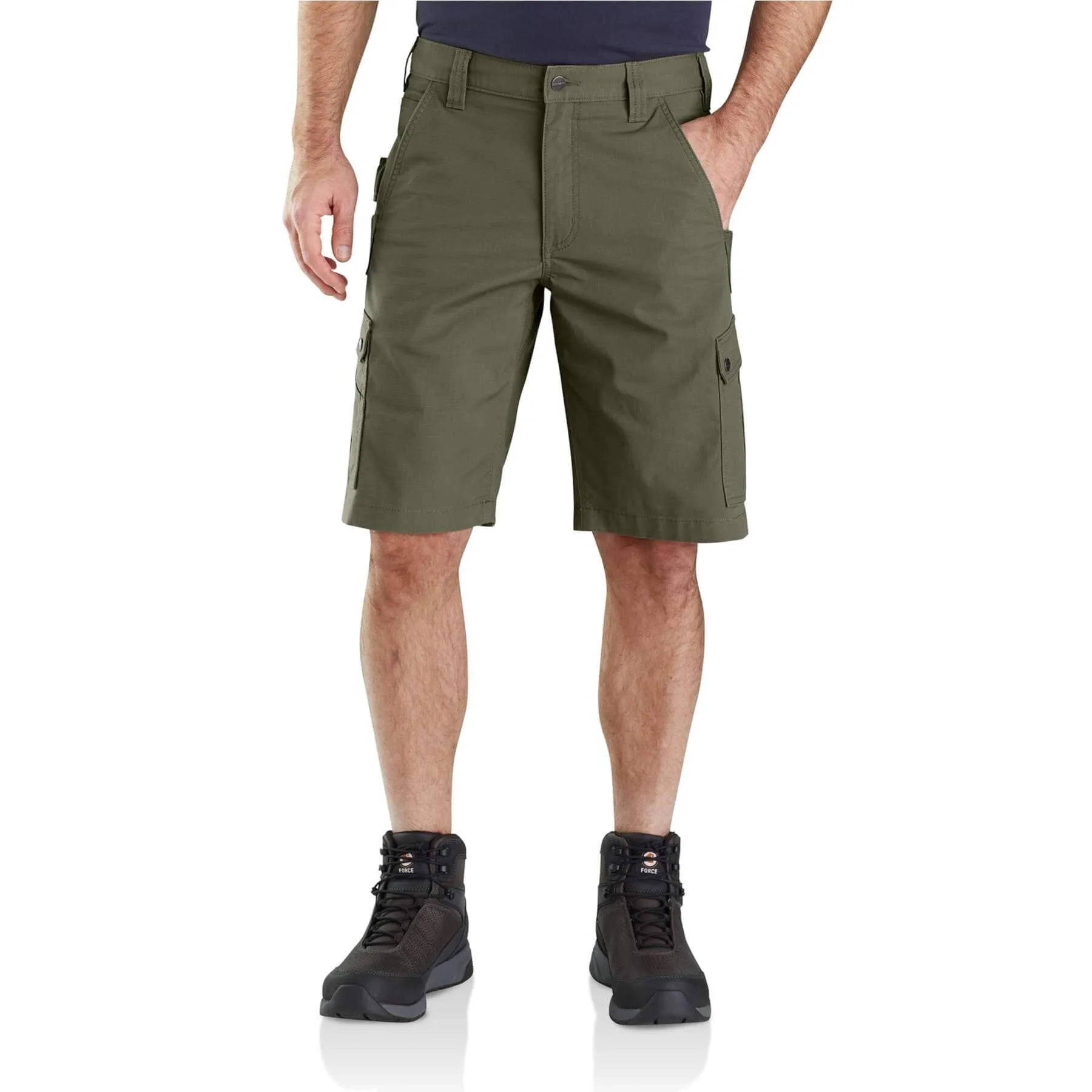 Carhartt Steel Relaxed Fit 12 Inch Stretch Ripstop Cargo Work Shorts 104727