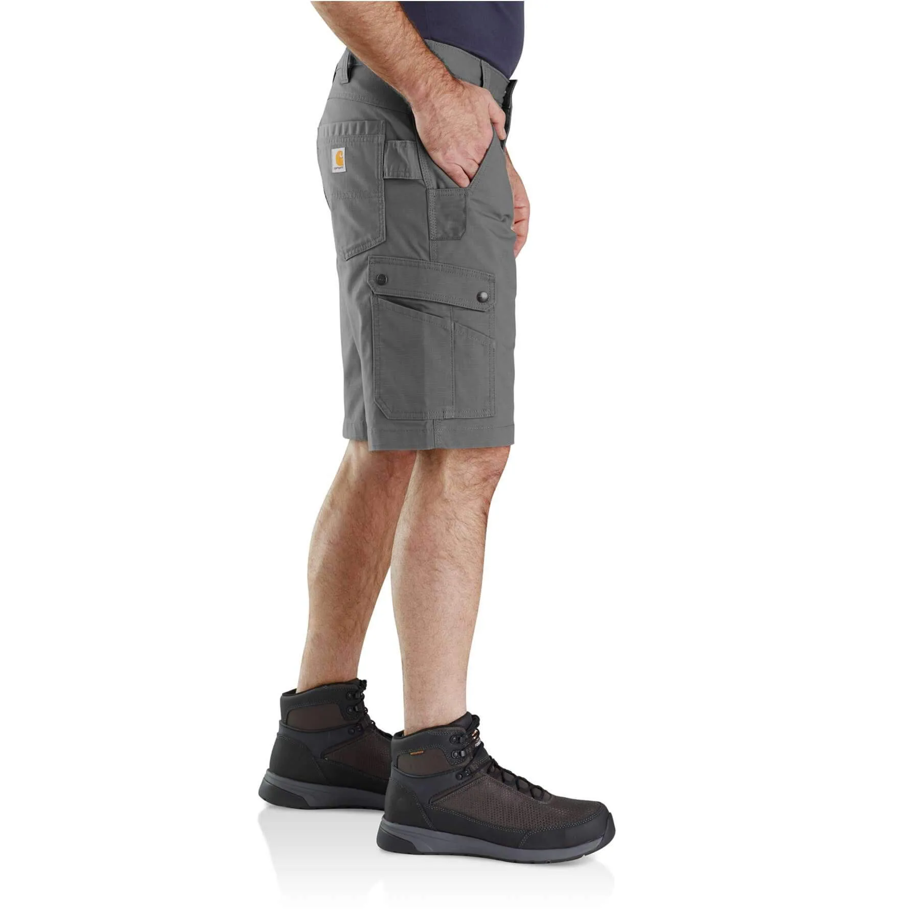Carhartt Steel Relaxed Fit 12 Inch Stretch Ripstop Cargo Work Shorts 104727