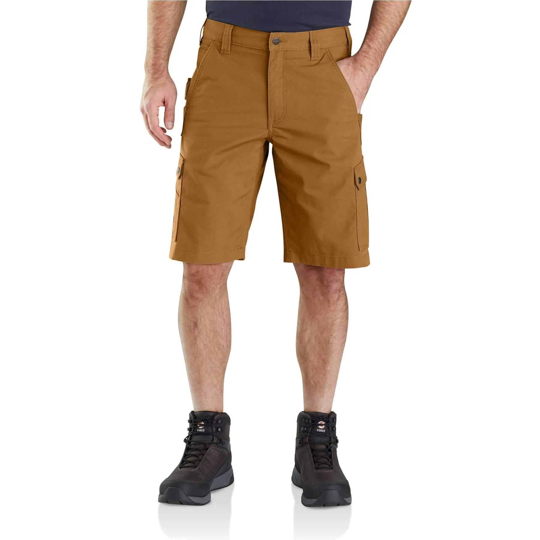 Carhartt Steel Relaxed Fit 12 Inch Stretch Ripstop Cargo Work Shorts 104727