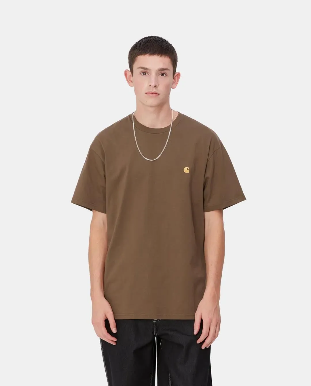 Carhartt WIP - Chase T-Shirt - Chocolate/Gold