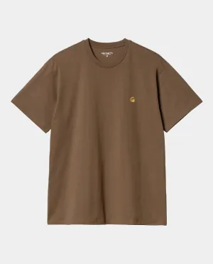 Carhartt WIP - Chase T-Shirt - Chocolate/Gold