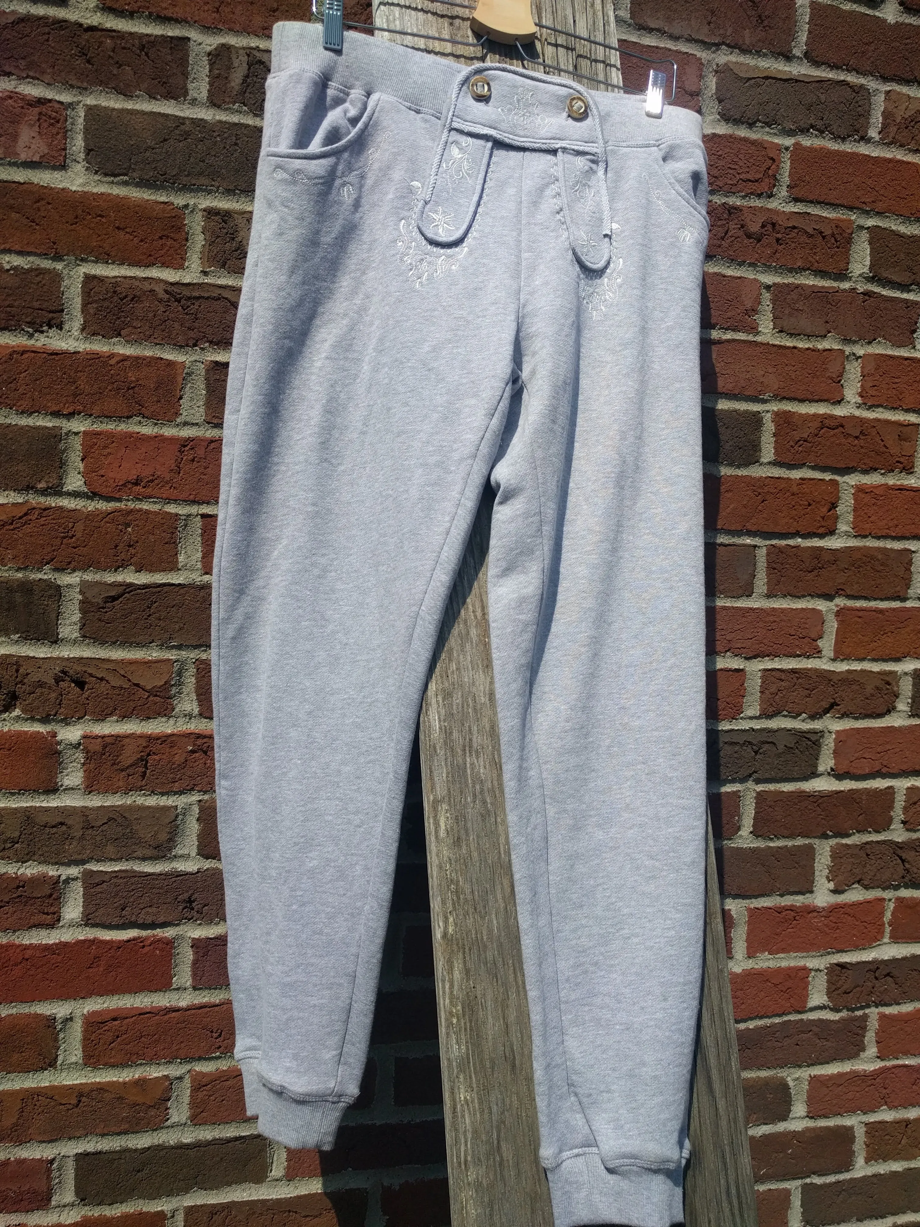 Casual Long Elastic Lederhosen Style Pants